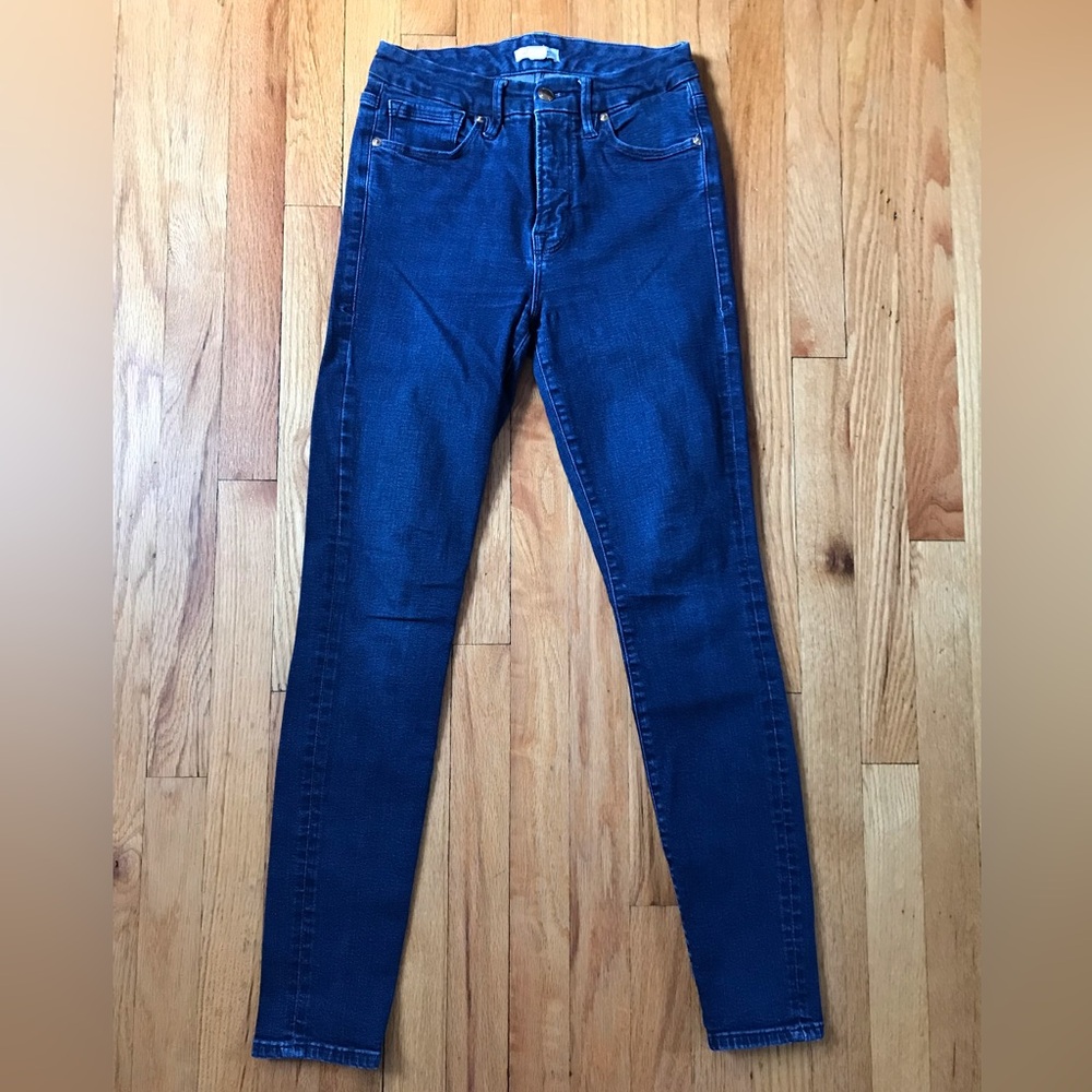 Good American Good Legs Dark Indigo Skinny Jeans 27/4